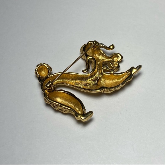 Vintage monet Gold-tone Poodle Brooch - Picture 3 of 4